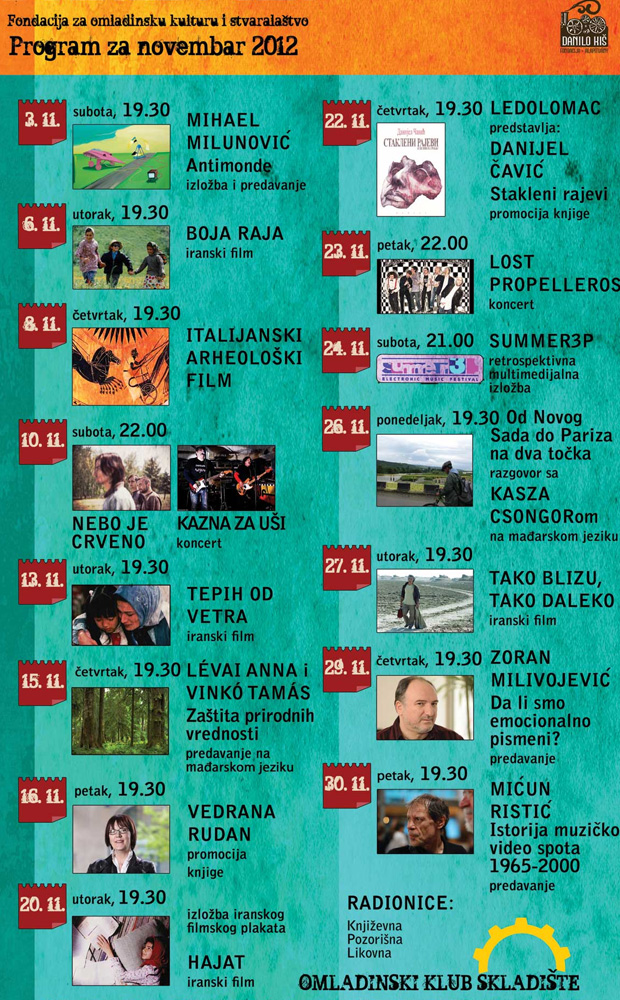 Skladište - program za novembar Skladište - program za novembar