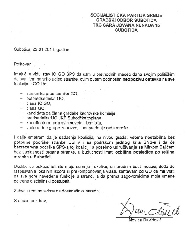 SPS, PUPS, JS i SBB jedinstveni u koaliciji