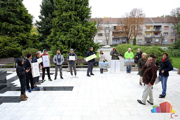 Protest podrške ekologu Đuri Vavrošu