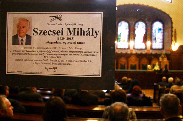 Komemoracija povodom smrti Mihalja Sečeia