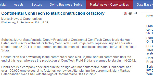 Continental fabrika u Subotici - Contitech Continental fabrika u Subotici - Contitech