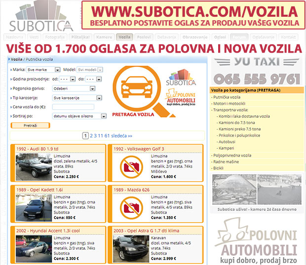 Novi odeljak polovnih i novih vozila u Severnobačkom okrugu