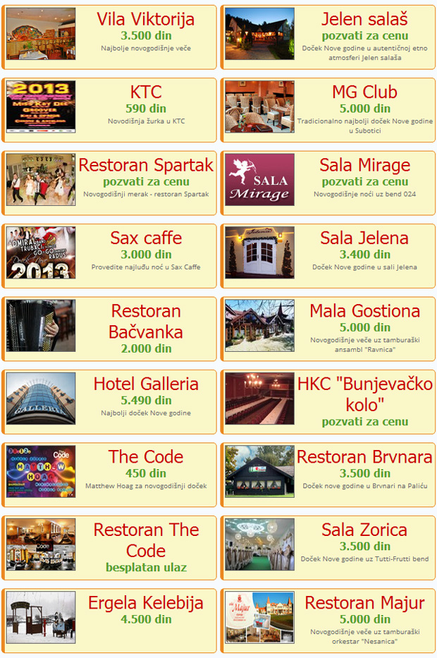 Nova godina Subotica - Doček Nove godine 2013 - klikni za vi&scaron;e informacija
