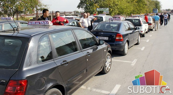 Protest taksista u Subotici