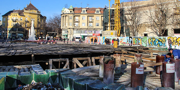 Radovi na Zelenoj fontani
