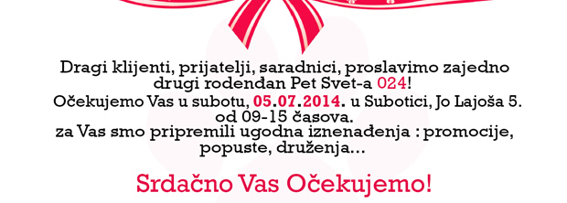 Pet Svet 024 daruje 10% popusta za rođendan