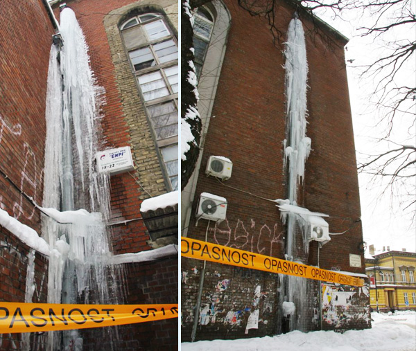 Ledenice na zgradama