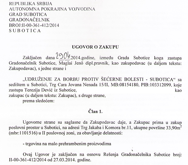 Grad ipak pomaže udruženje dijabetičara