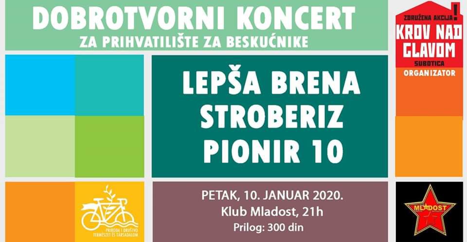 Dobrotvorni koncert za prihvatilište za beskućnike u Subotici