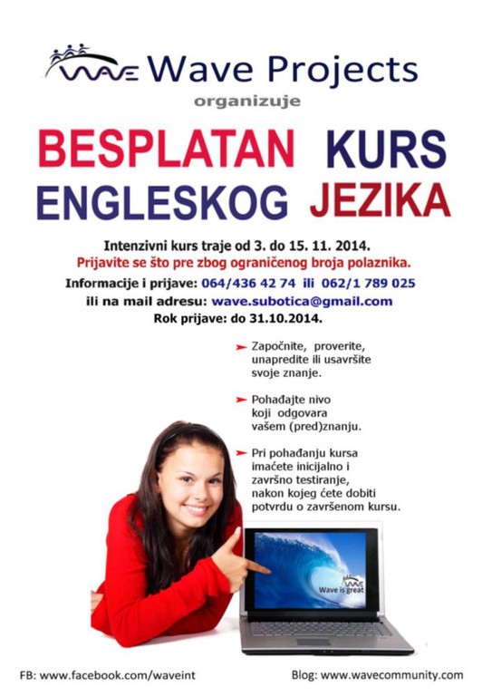 Besplatan intenzivni kurs engleskog jezika
