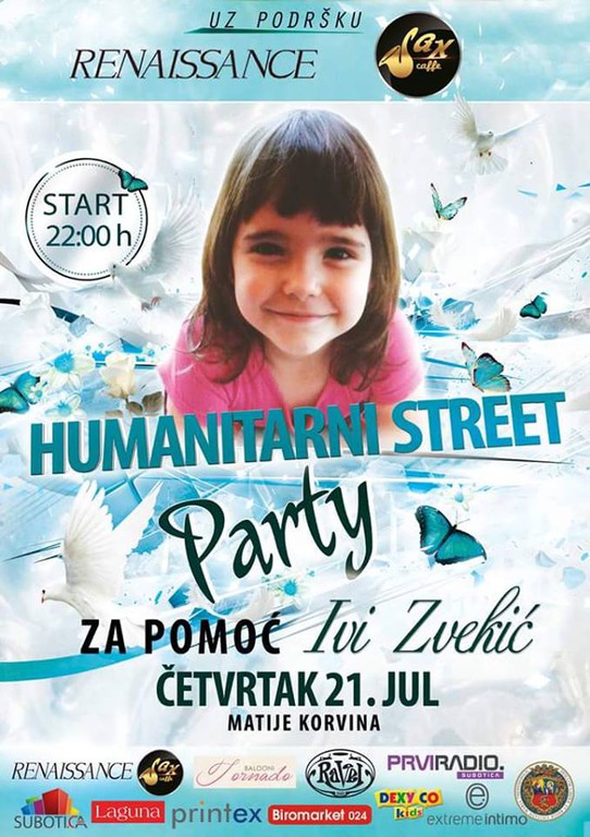 Humanitarni street party za Ivu Zvekić