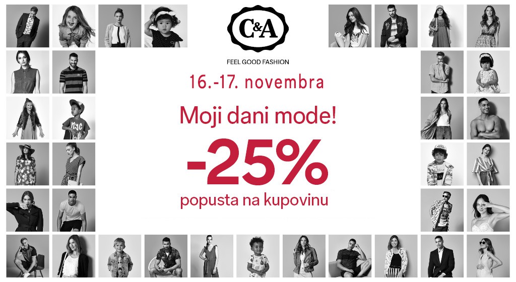 C&A: popust 25% na sve