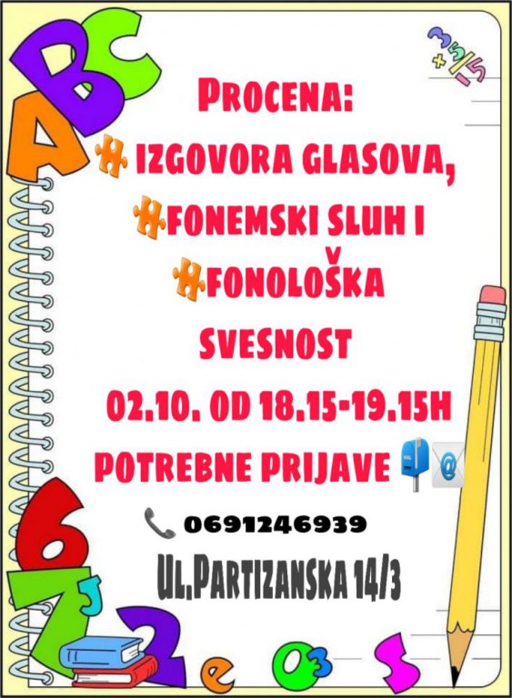 Besplatna procena logopeda za decu