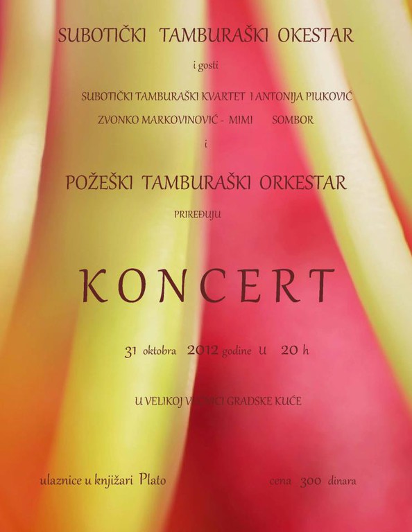 Jesenji koncert Subotičkog tamburaškog orkestra