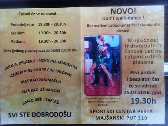 Časovi Latino američkih i standardnih plesova