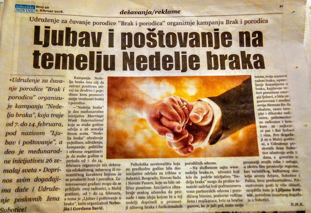 Tribina: Nedelja braka