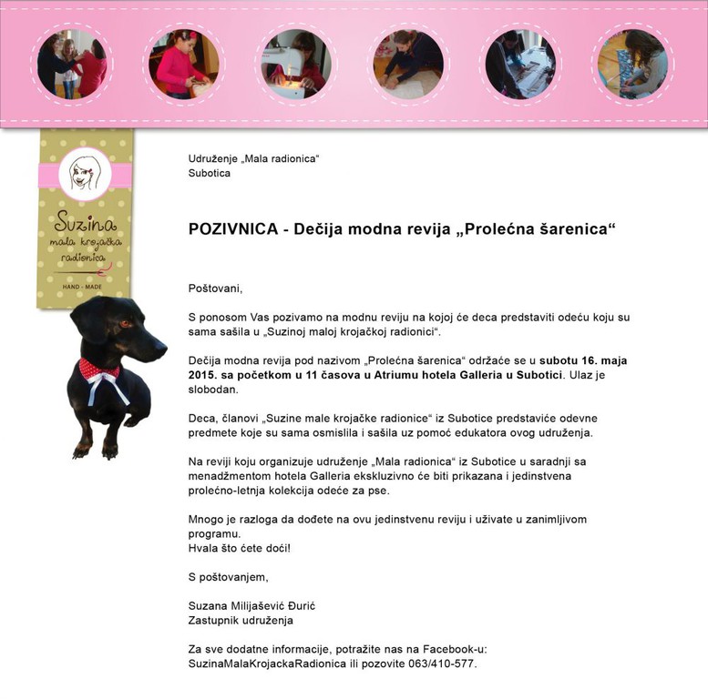 Dečija modna revija "Prolećna šarenica"