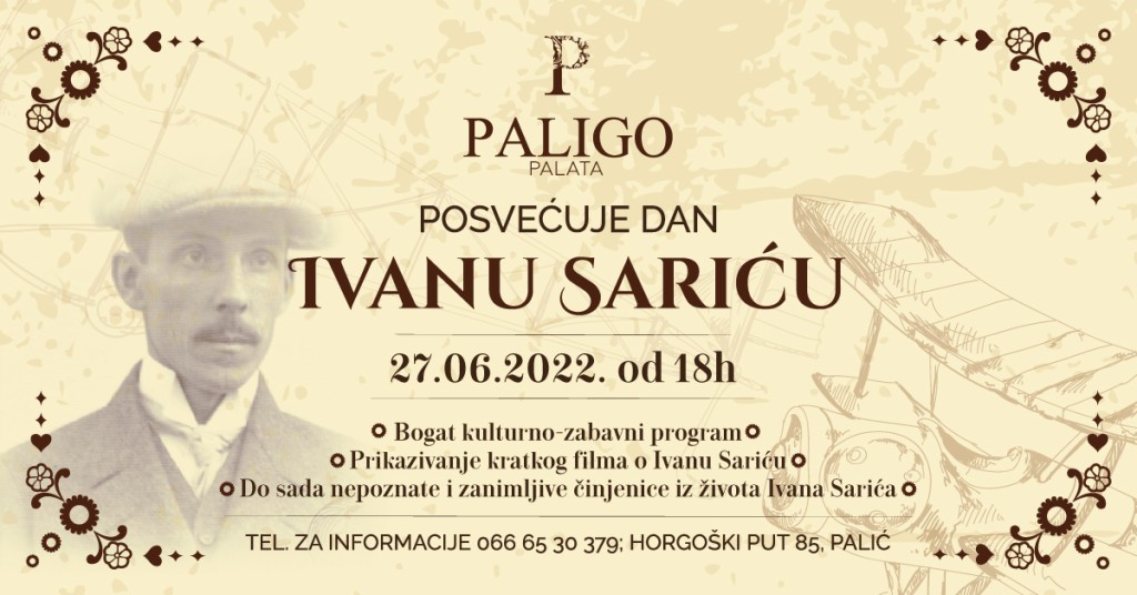 Restoran Paligo Palata posvećuje dan Ivanu Sariću