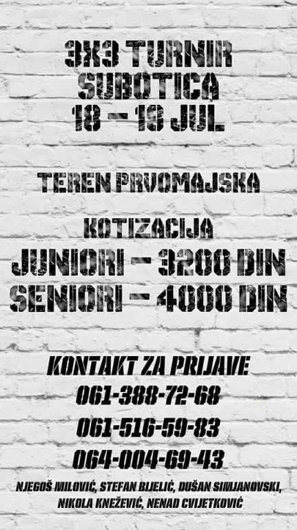 ODLOŽENO: Turnir u basketu 3x3