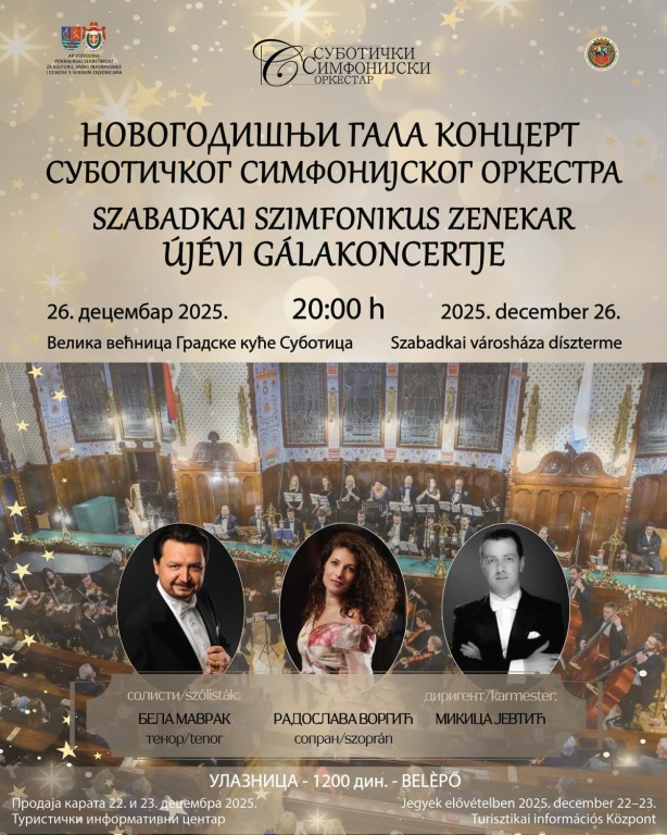 Novogodišnji gala koncert Subotičkog simfonijskog orkestra
