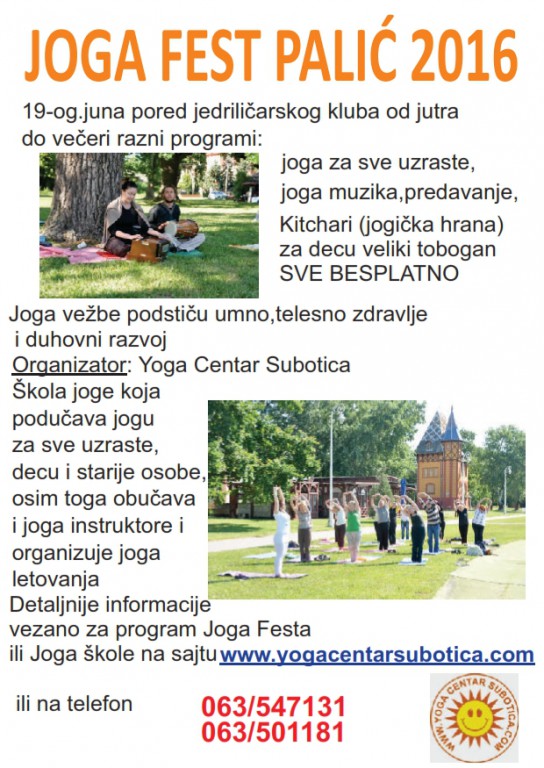 Joga Fest Palić 2016