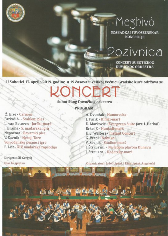 Koncert subotičkog Duvačkog orkestra