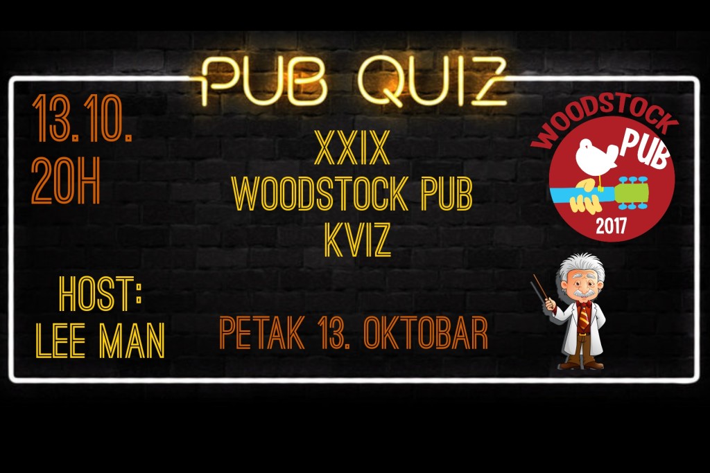 XXIX Woodstock Pub Quiz