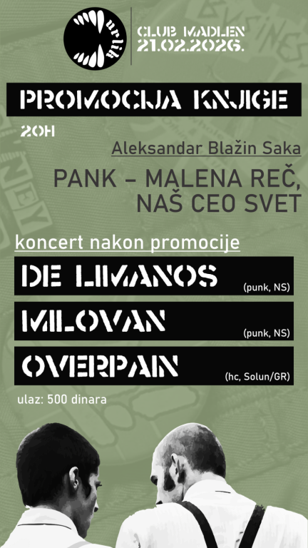 Promocija knjige "Punk - malena reč, naš ceo svet" + Milovan, De Limanos & Overpain
