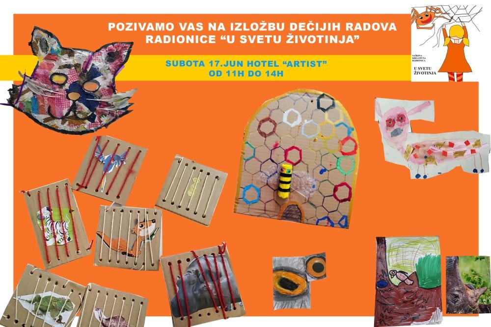 Izložba dečjih radova radionice "U SVETU ŽIVOTINJA"