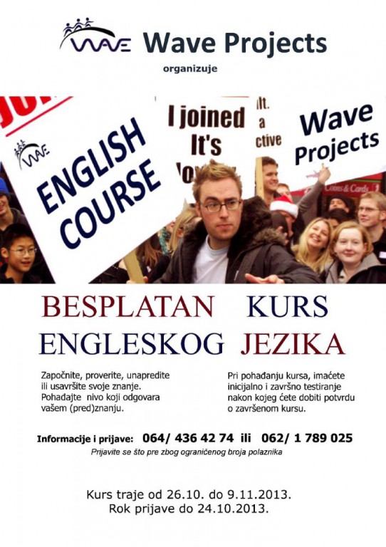Besplatan kurs engleskog jezika - Wave Projects