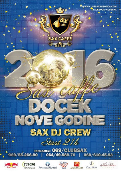 Doček Nove godine u Sax Caffe