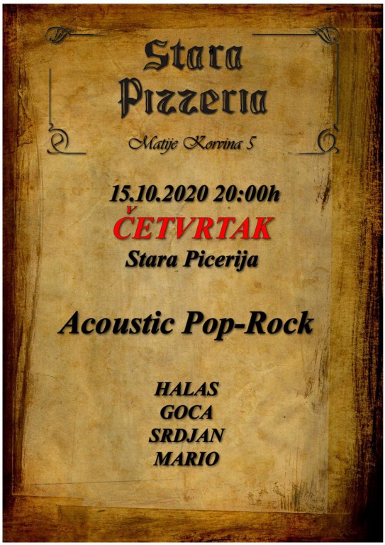 Akustična svirka: Acoustic pop-rock