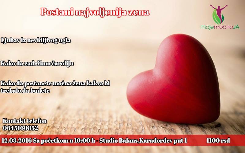 Predavanje: Postani najvoljenija žena