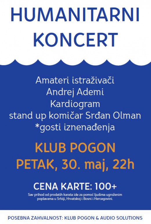 Humanitarni koncert za prikupljanje sredstava za stanovnike poplavljenih područja u Srbiji, Hrvatskoj i Bosni i Hercegovini