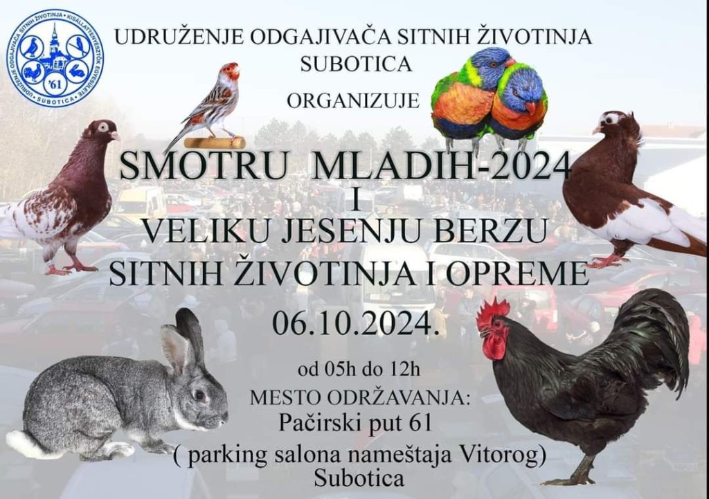 Smotra mladi i velika jesenja berza sitnih životinja i opreme