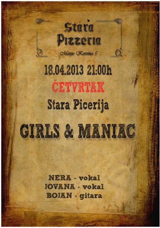 GIRLS & MANIAC - Akustična svirka