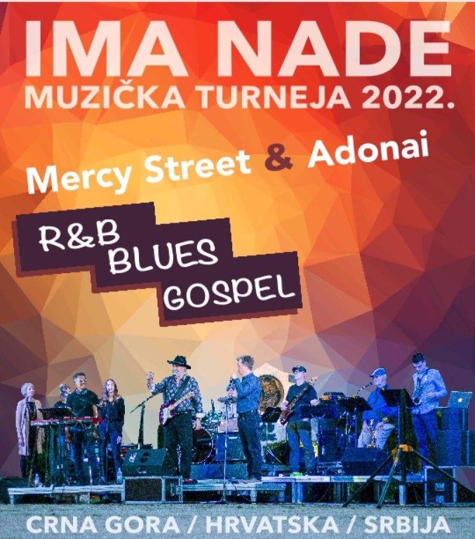 Nastup benda "Mercy street rhythm & blues" (duhovno pevanje)