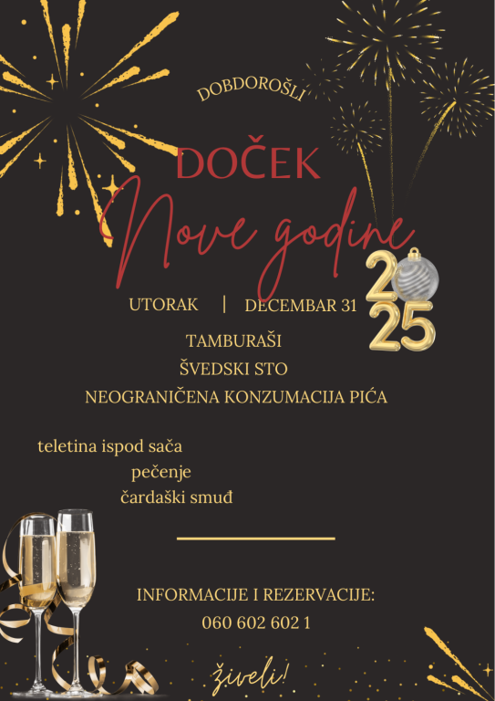 Doček Nove godine u čardi Kapetanski rit