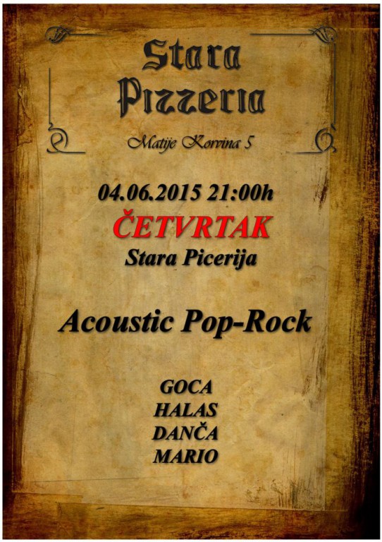 Acoustic pop-rock - Akustična svirka