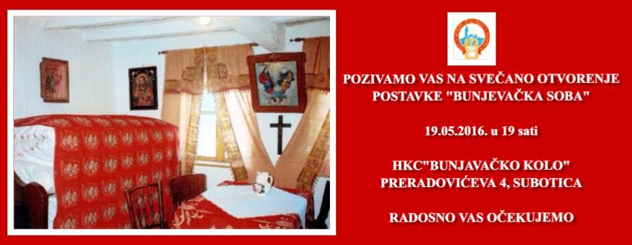 Otvaranje muzejske postavke: Bunjevačka soba