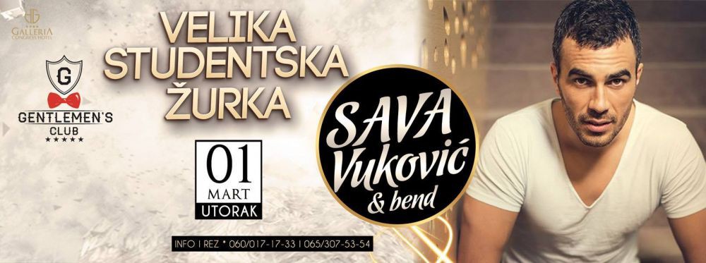 Velika studentska žurka: Sava Vuković i bend