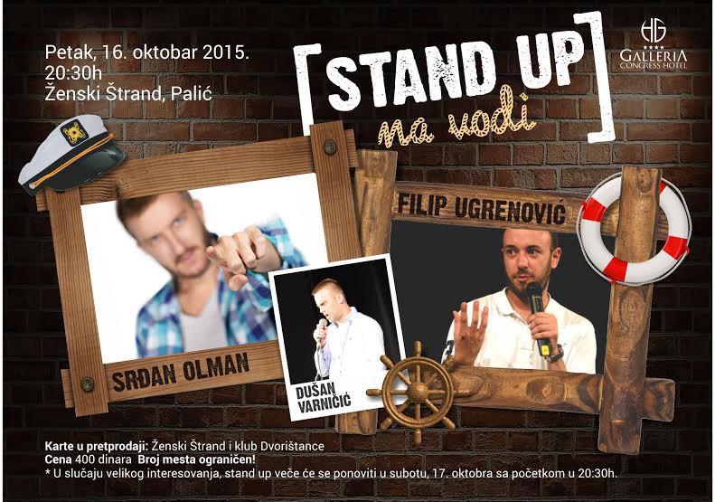 Stand up veče na vodi