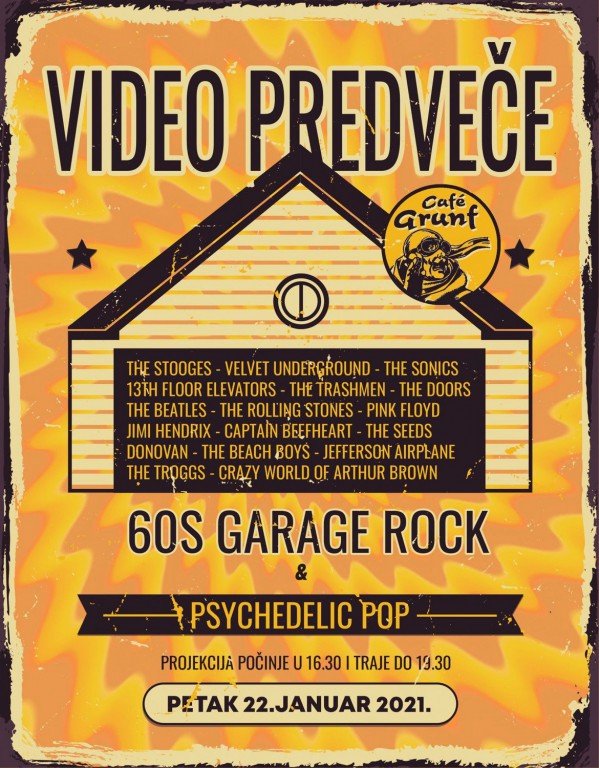 Video predveče: 60s Garage rock & Psychedelic pop