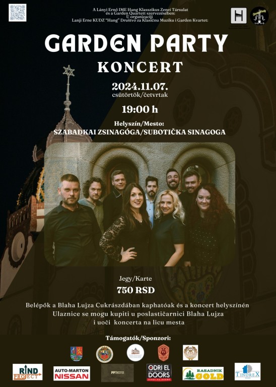 Garden Party koncert u subotičkoj sinagogi