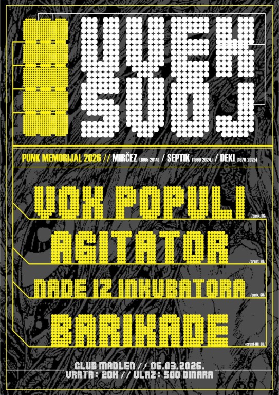 UVEK SVOJ :: punk memorijal 2026