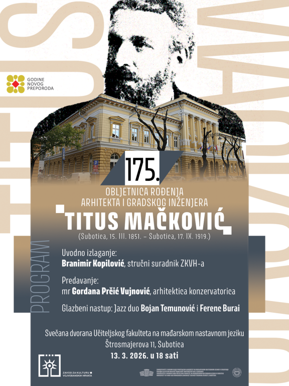 Obeležavanje 175. godišnjice rođenja arhitekte Titusa Mačkovića