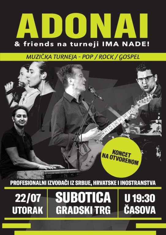 Koncert "Adonai & prijatelji" u sklopu turneje "Ima nade 2025"