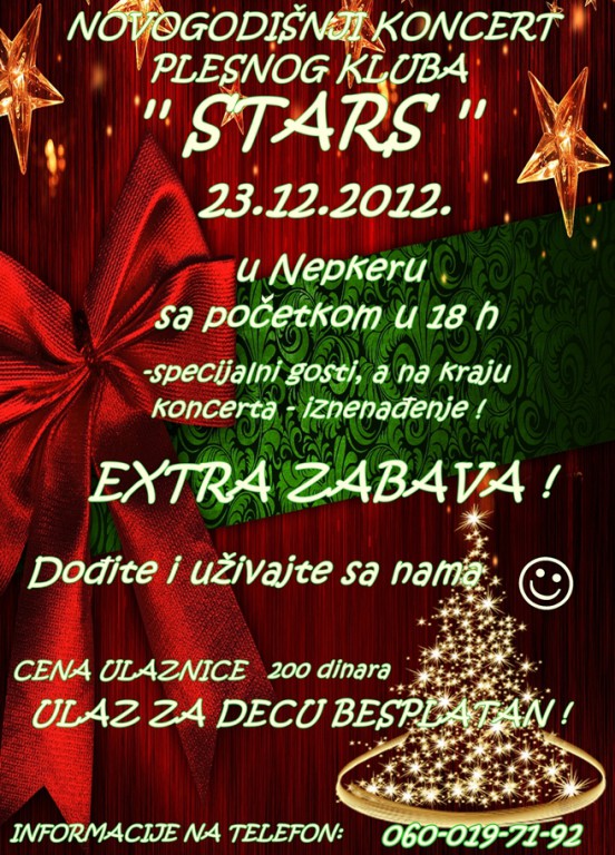 Novogodišnji koncert plesnog kluba Stars