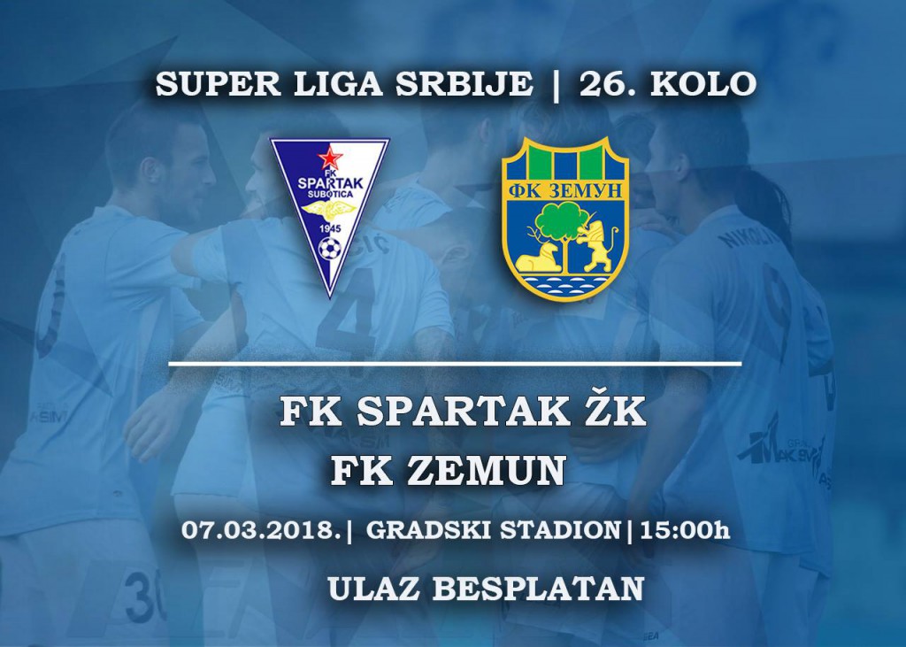 Fudbal: FK Spartak ŽK - FK Zemun