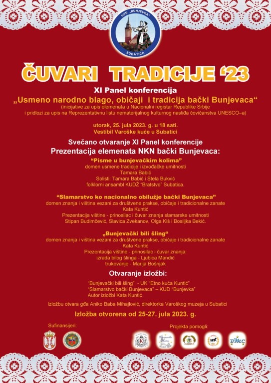 XI Panel konferencija "Usmeno narodno blago, običaji i tradicija bačkih Bunjevaca"